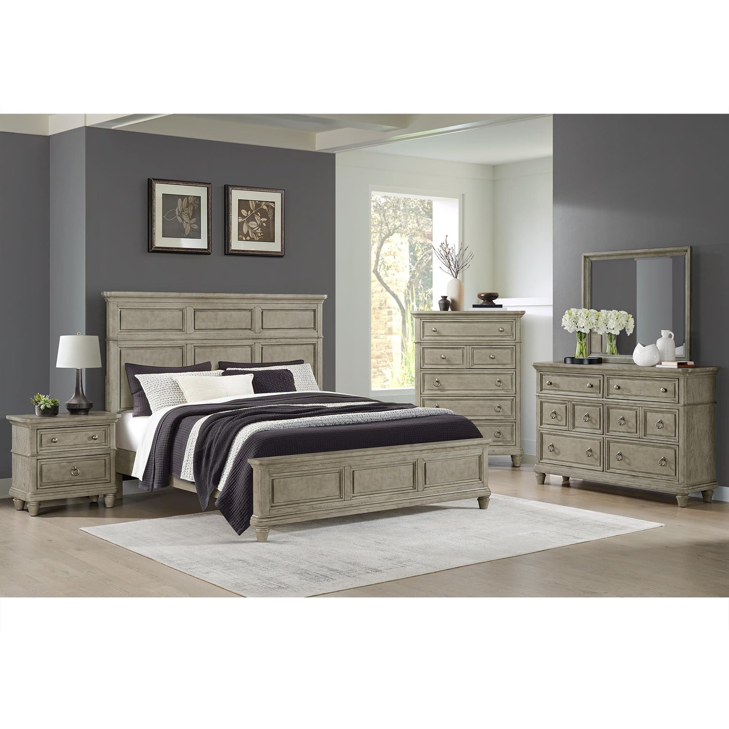  Elements International Whit-Ash B-11360-3-CH1 5-Drawer Chest IMAGE 3