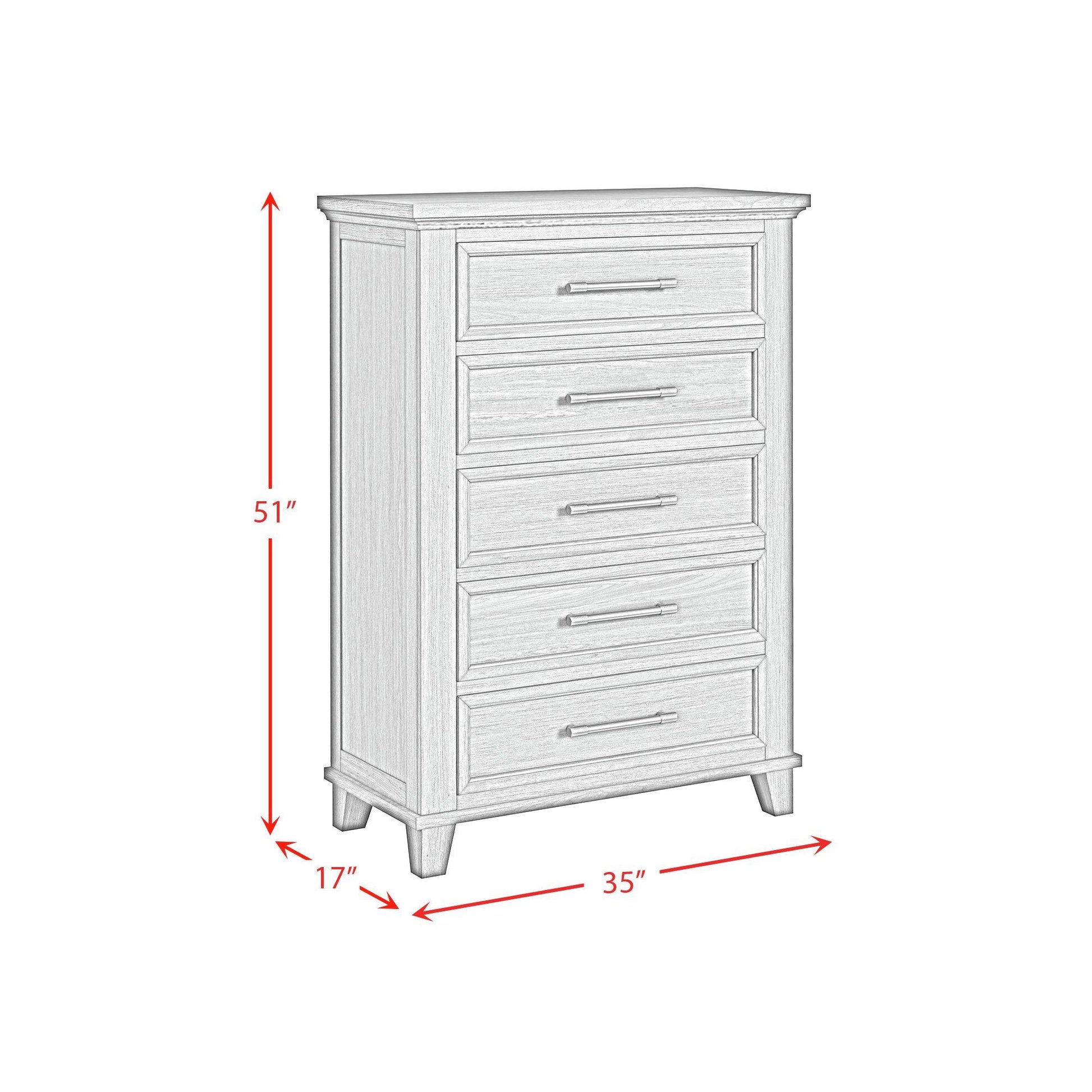  Elements International Canterbury B-13030-3-CH 5-Drawer Chest IMAGE 8