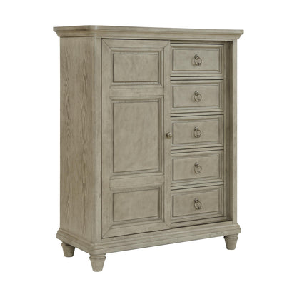  Elements International Whit-Ash B-11360-3-CH2 5-Drawer Door Chest IMAGE 1