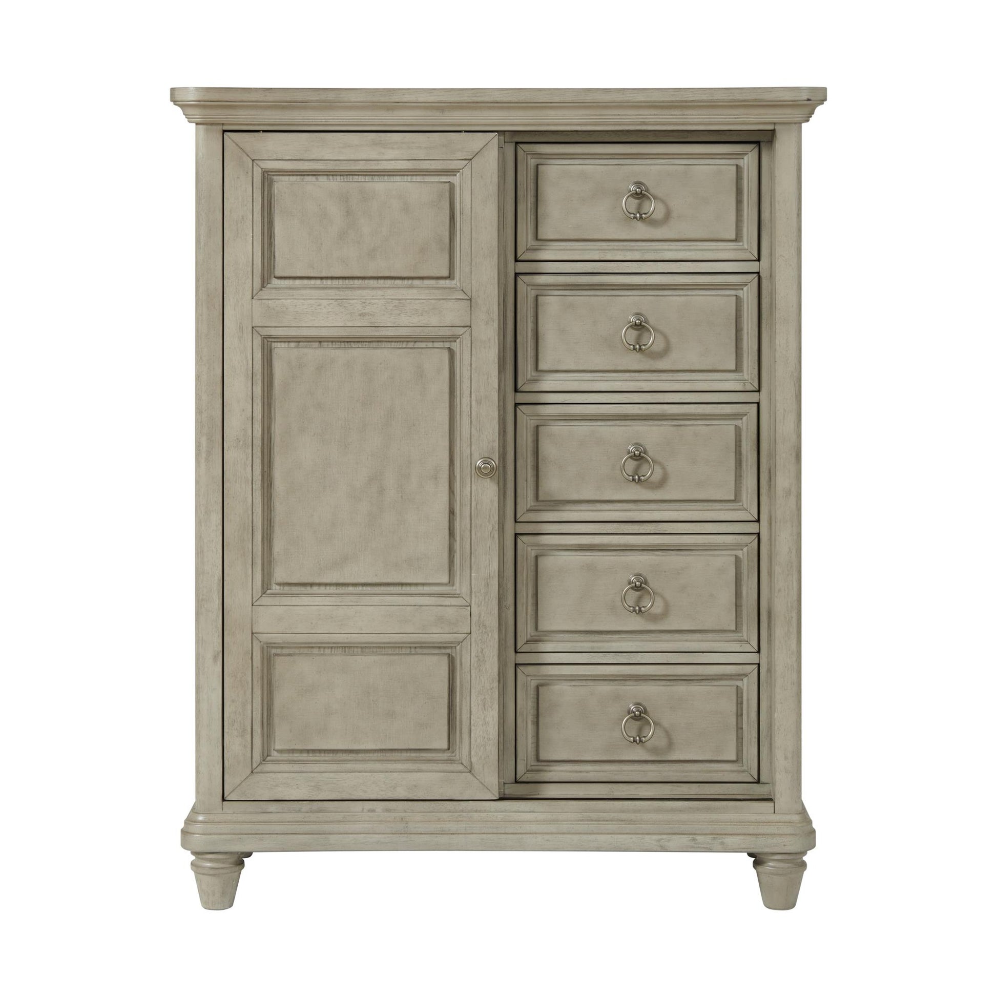  Elements International Whit-Ash B-11360-3-CH2 5-Drawer Door Chest IMAGE 2