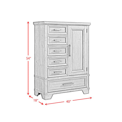  Elements International Colorado City B-13010-8-CH2 6-Drawer Door Chest IMAGE 9