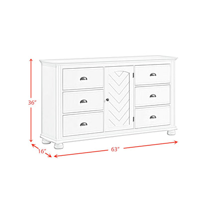  Elements International Kona B-9340-7-DR 6-Drawer Dresser IMAGE 11