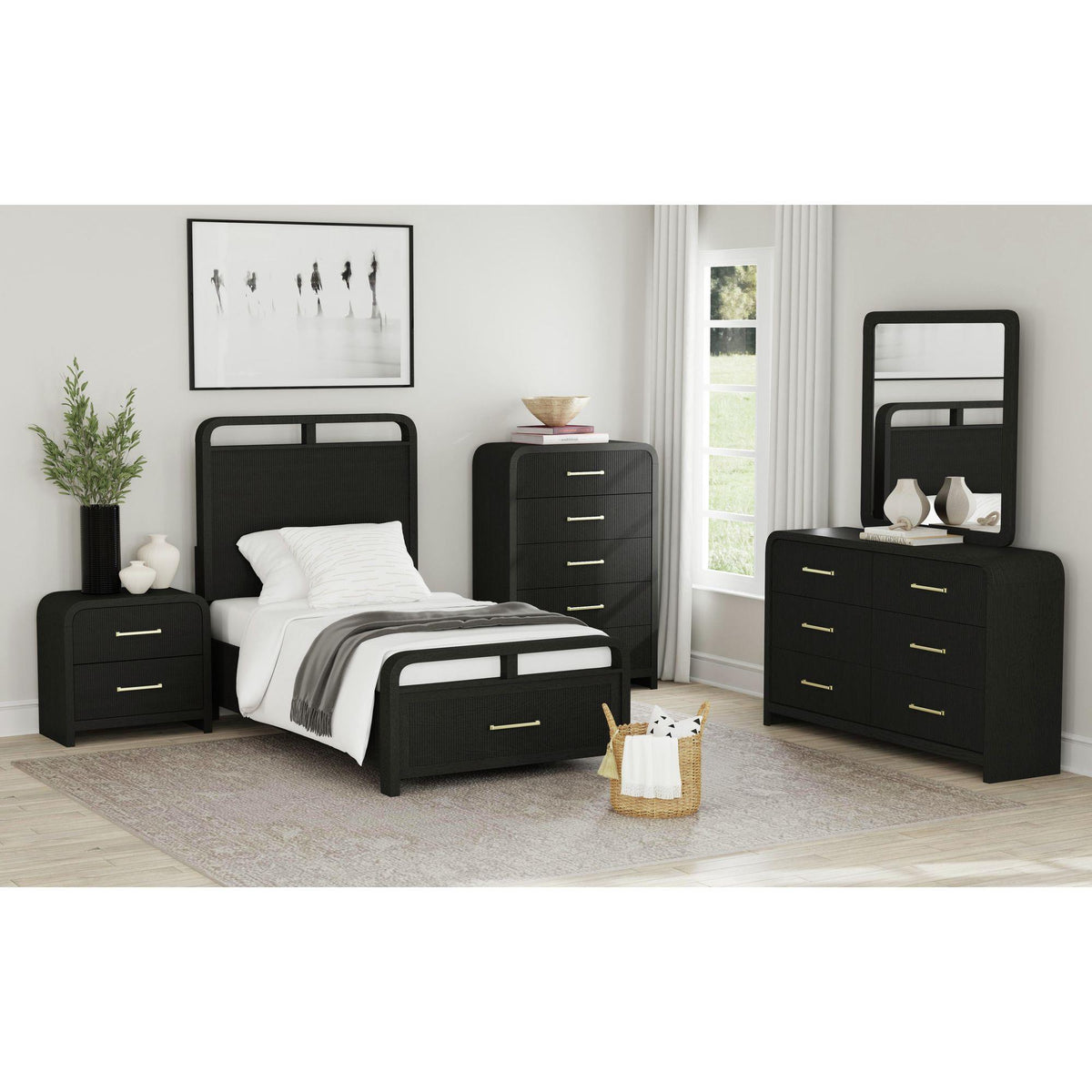  Elements International Ridgemont B-14440-8W-DR 6-Drawer Dresser IMAGE 3