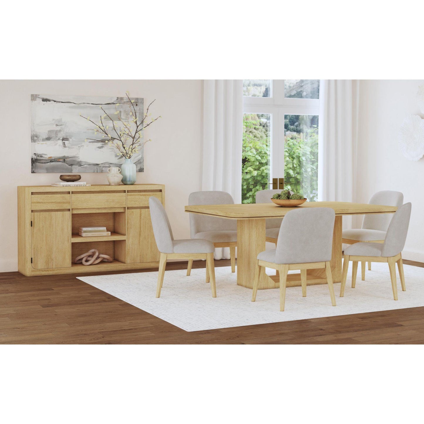  Elements International Rosalie D-16860-6-DT 72" Rectangular Dining Table IMAGE 4