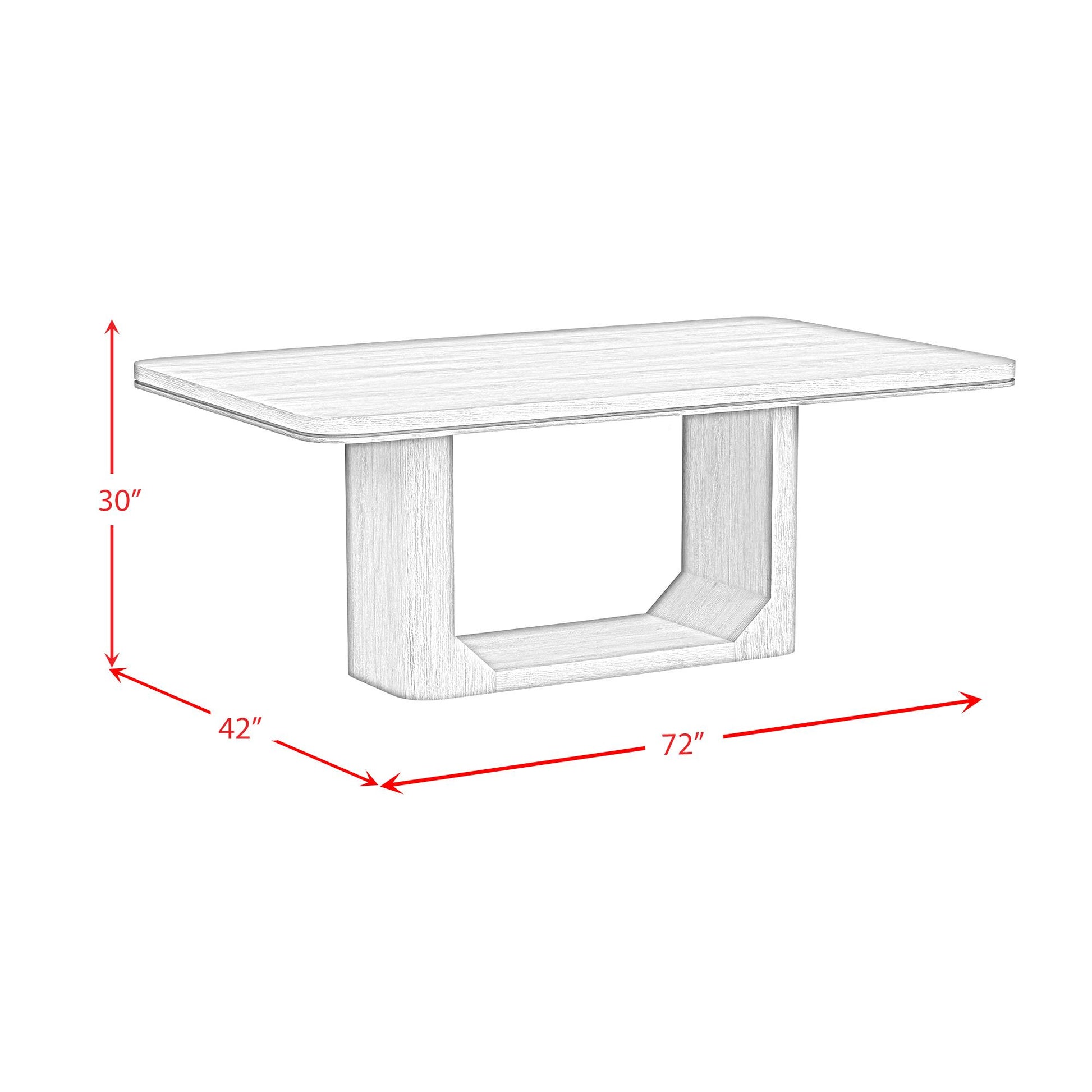  Elements International Rosalie D-16860-8-DT 72" Rectangular Dining Table IMAGE 7