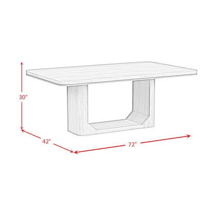  Elements International Rosalie D-16860-8-DT 72" Rectangular Dining Table IMAGE 7