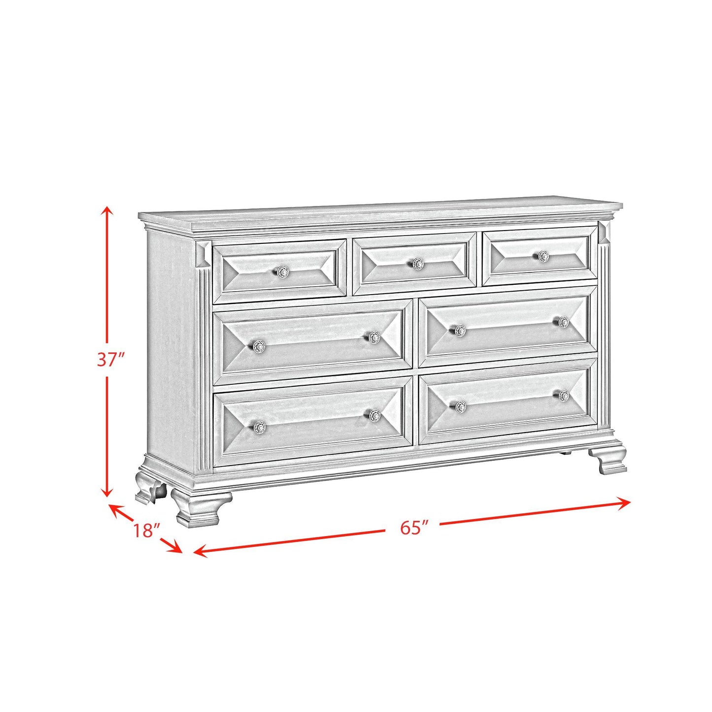  Elements International Bridgestone B-10980-8-DR 7-Drawer Dresser IMAGE 9