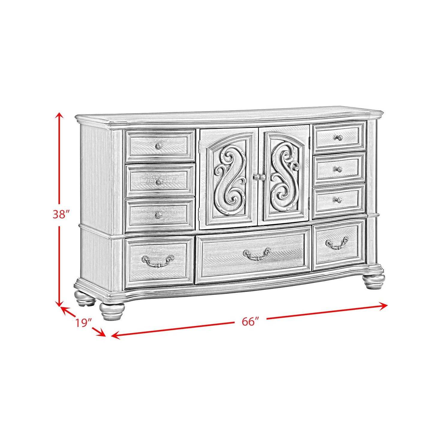  Elements International Brunswick B-13070-5-DR 7-Drawer Dresser IMAGE 13