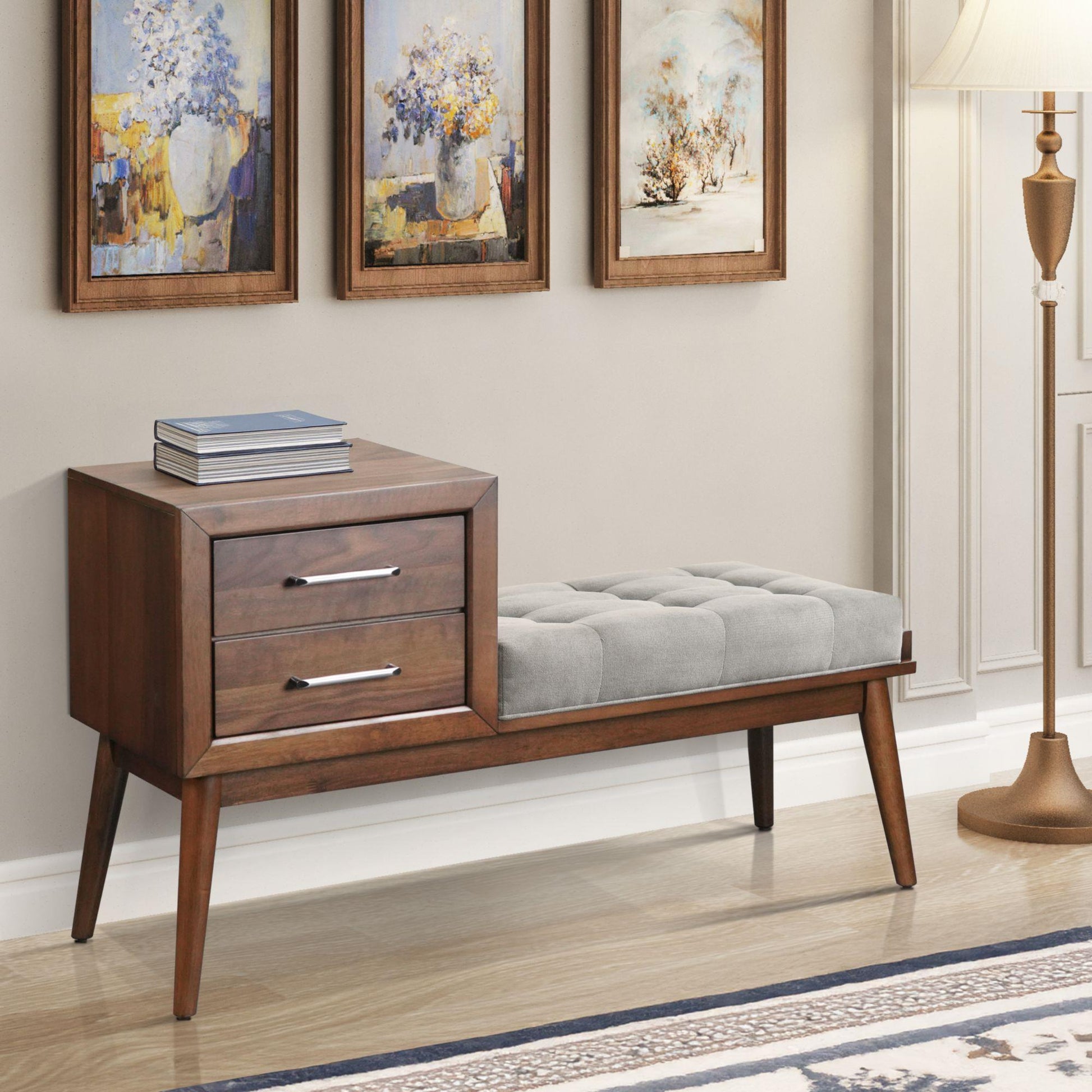  Elements International Malibu LA-4650-5-BN Bench IMAGE 3