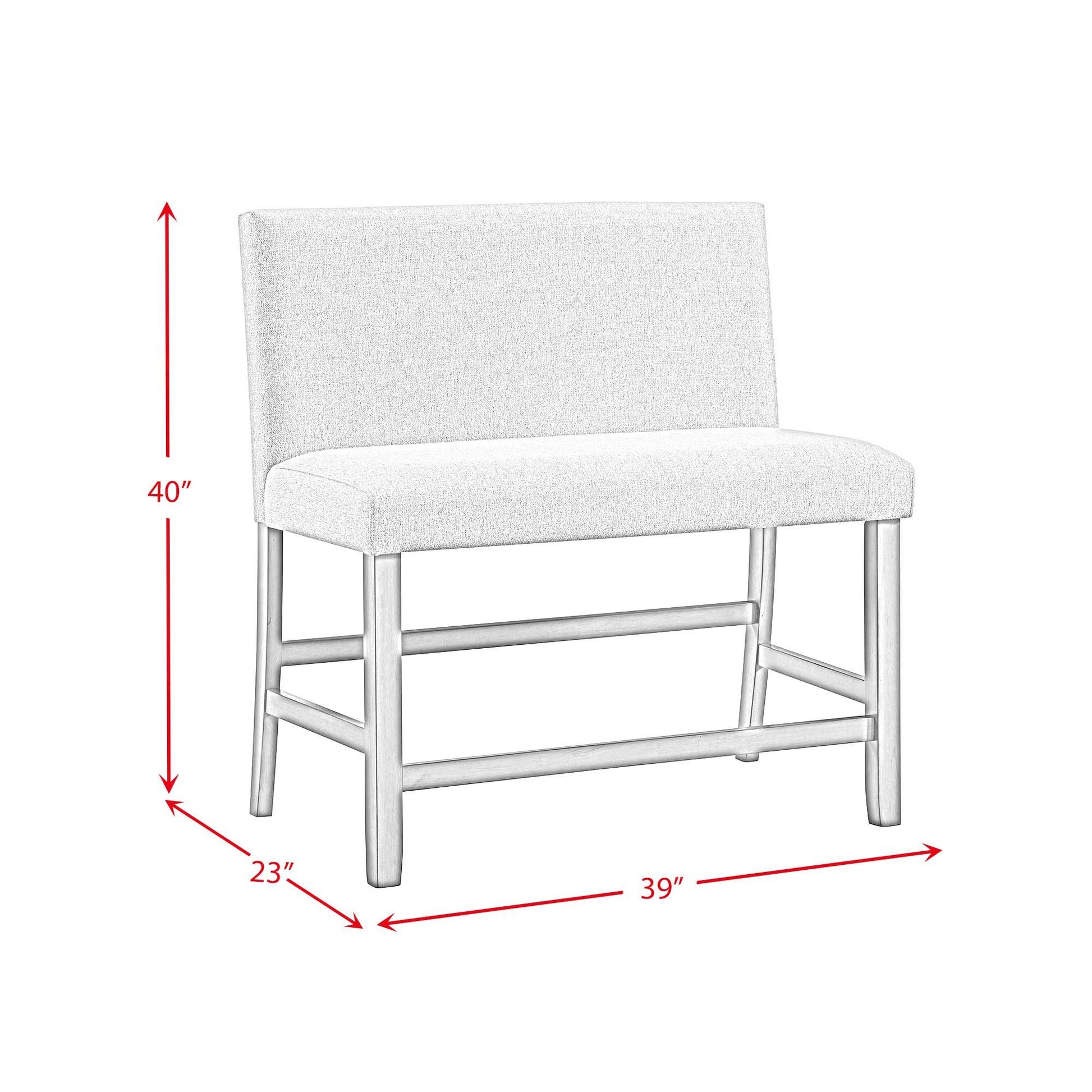  Elements International Seneca D-7670-5-CCBNC Counter 3 pc Corner Bench IMAGE 10