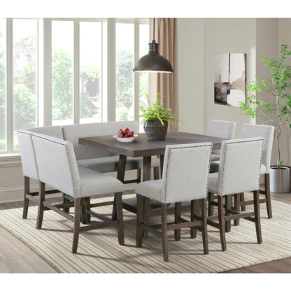  Elements International Seneca D-7670-5-CCBNC Counter 3 pc Corner Bench IMAGE 4