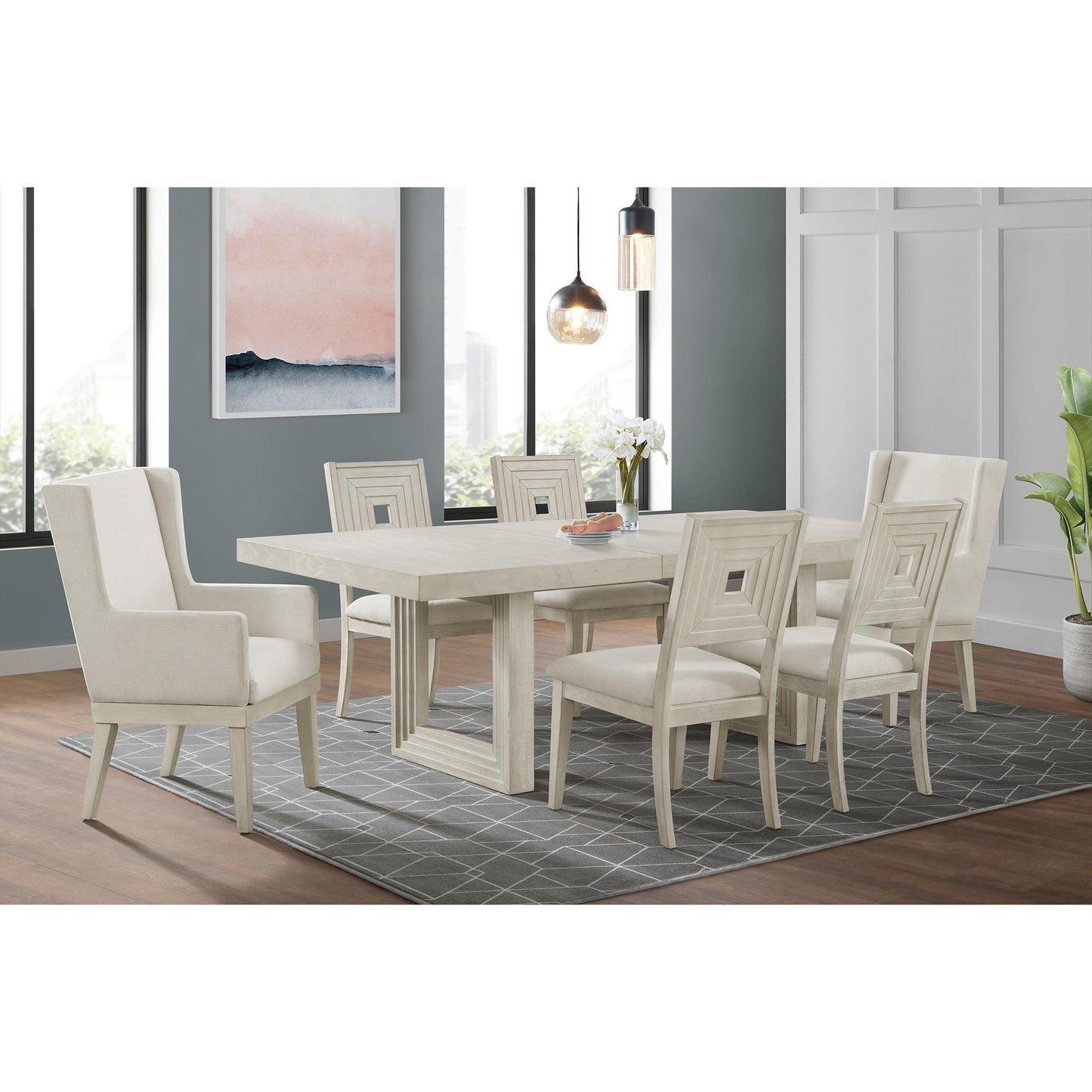  Elements International Avalanche D-11600-7-AC Dining Arm Chair IMAGE 3