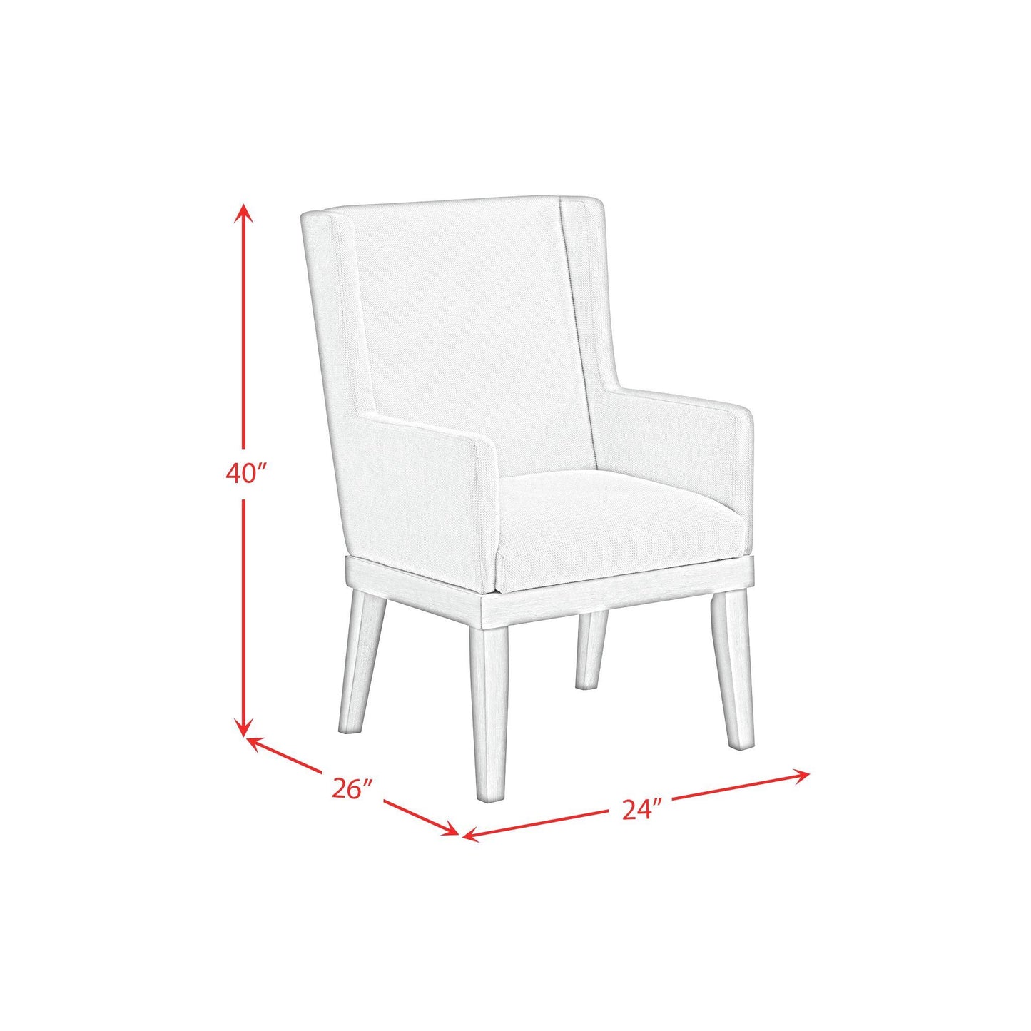  Elements International Avalanche D-11600-7-AC Dining Arm Chair IMAGE 8