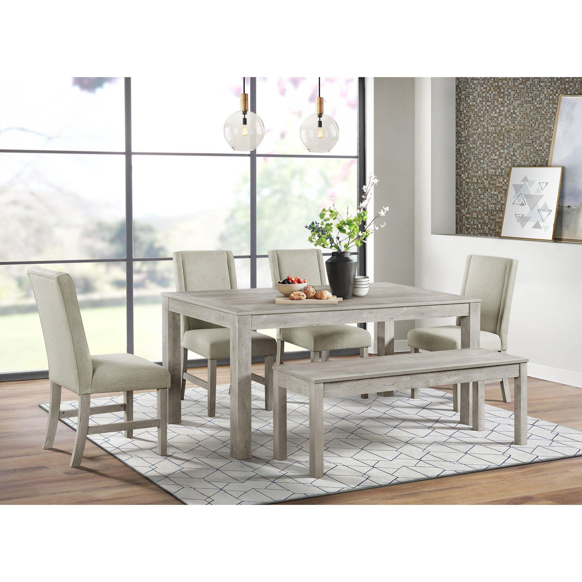  Elements International Eleanor D-6460-3-BN Dining Bench IMAGE 3