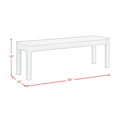  Elements International Eleanor D-6460-3-BN Dining Bench IMAGE 7