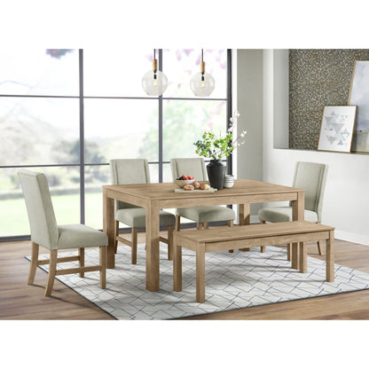 Elements International Eleanor D-6460-5-BN Dining Bench IMAGE 3