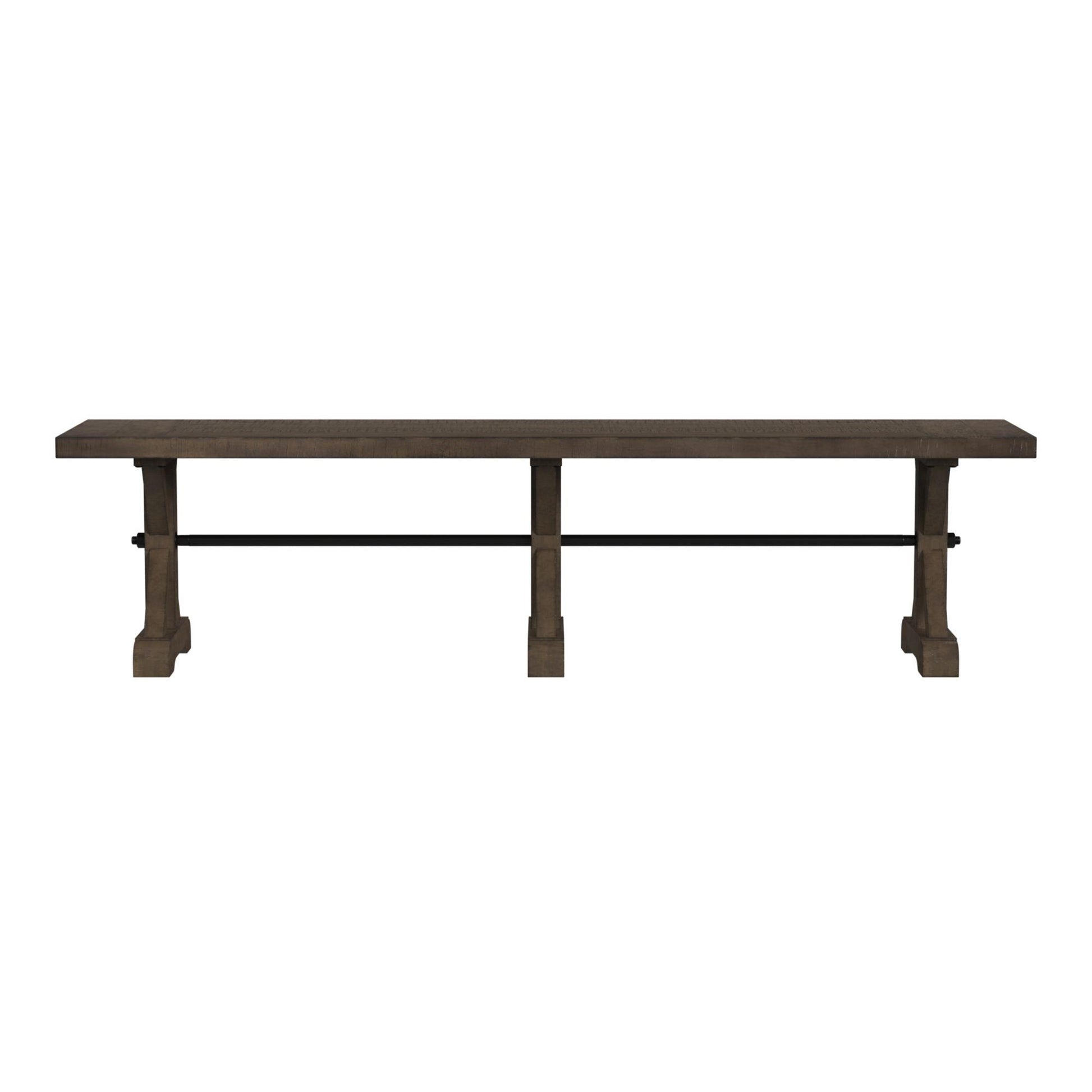  Elements International Yellowstone D-12830-3-BN Dining Bench IMAGE 2