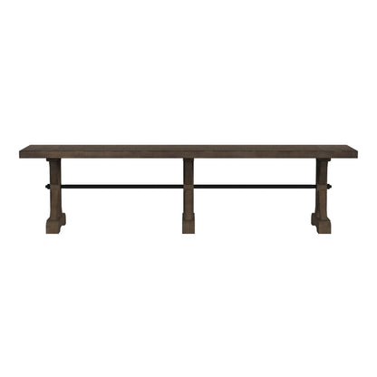  Elements International Yellowstone D-12830-3-BN Dining Bench IMAGE 2