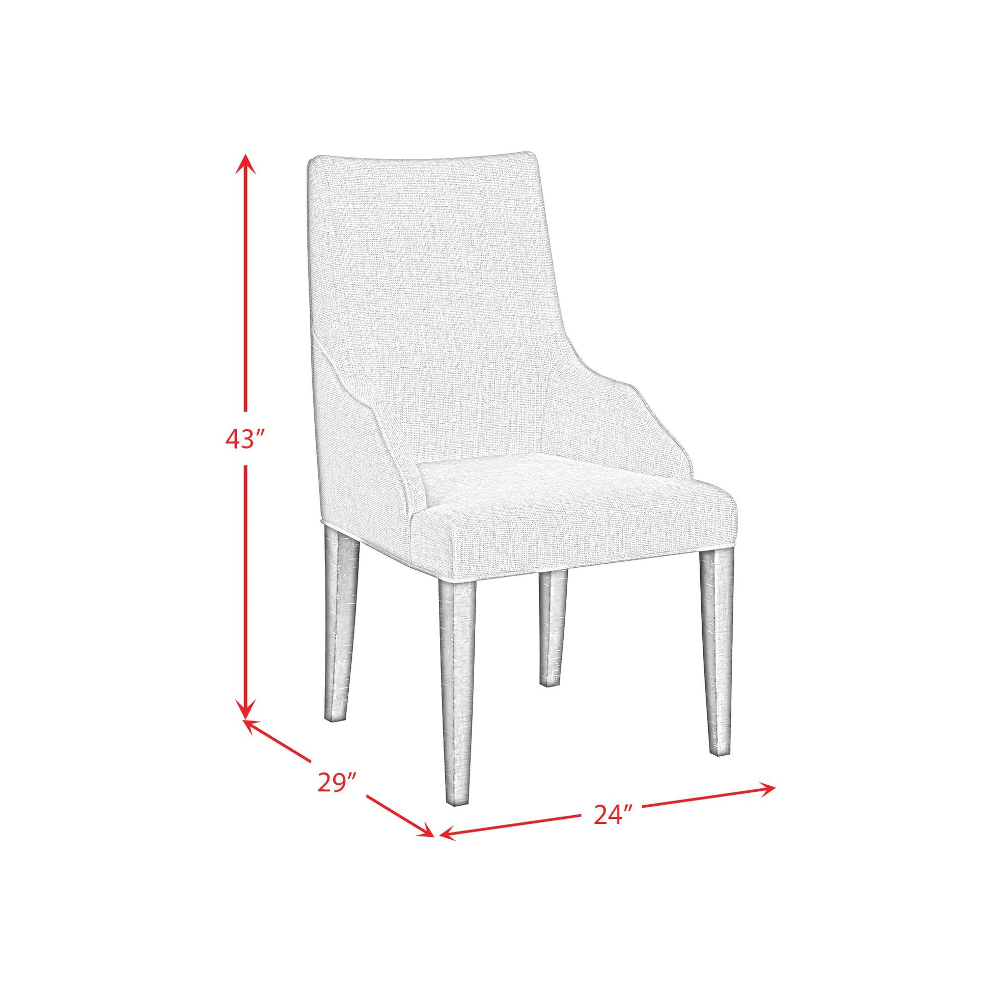  Elements International Yellowstone D-12830-3-AC Dining Host Chair IMAGE 10