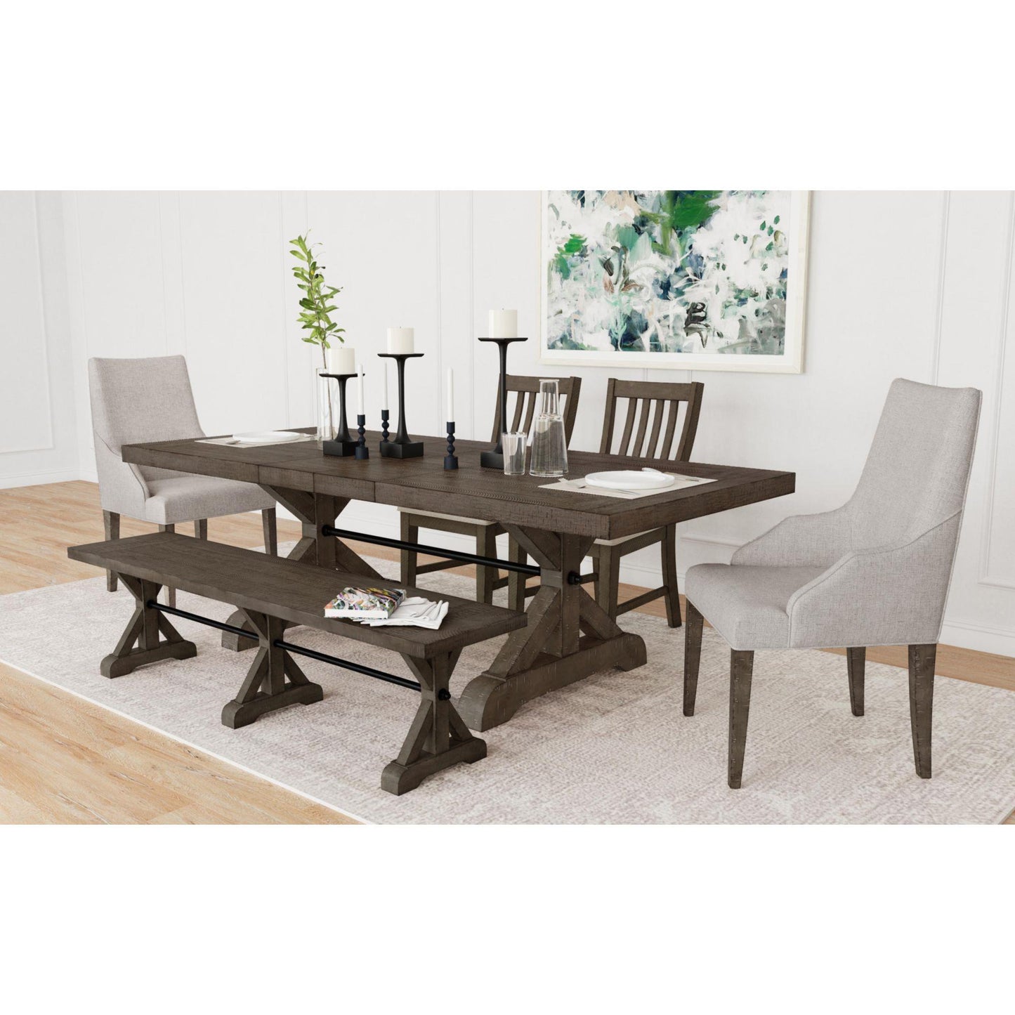  Elements International Yellowstone D-12830-3-AC Dining Host Chair IMAGE 4