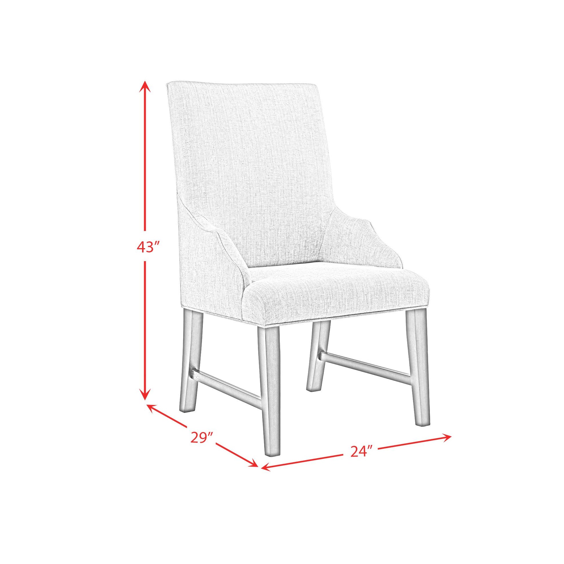  Elements International Montrose D-16670-8-HC Dining Host Chair IMAGE 8