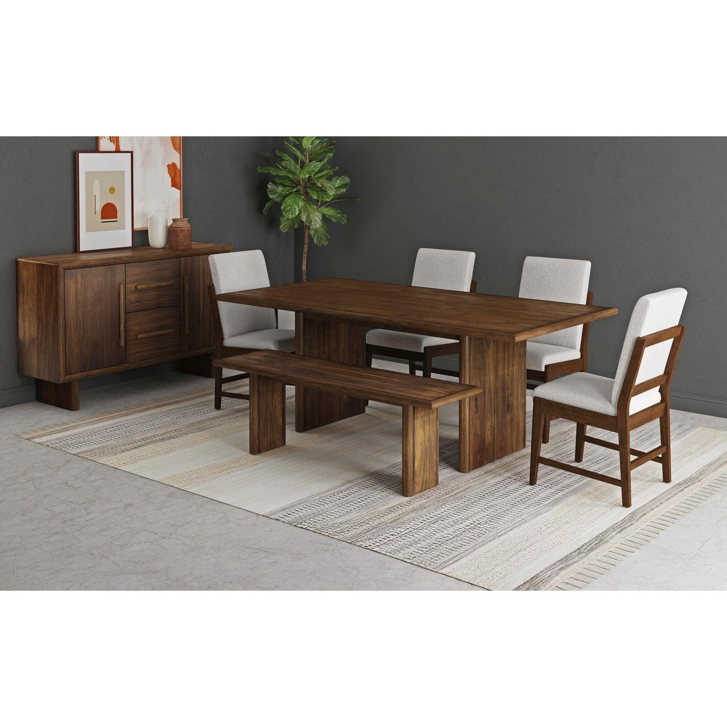  Elements International Brisbane D-16760-5-SC2 Dining Side Chair IMAGE 4
