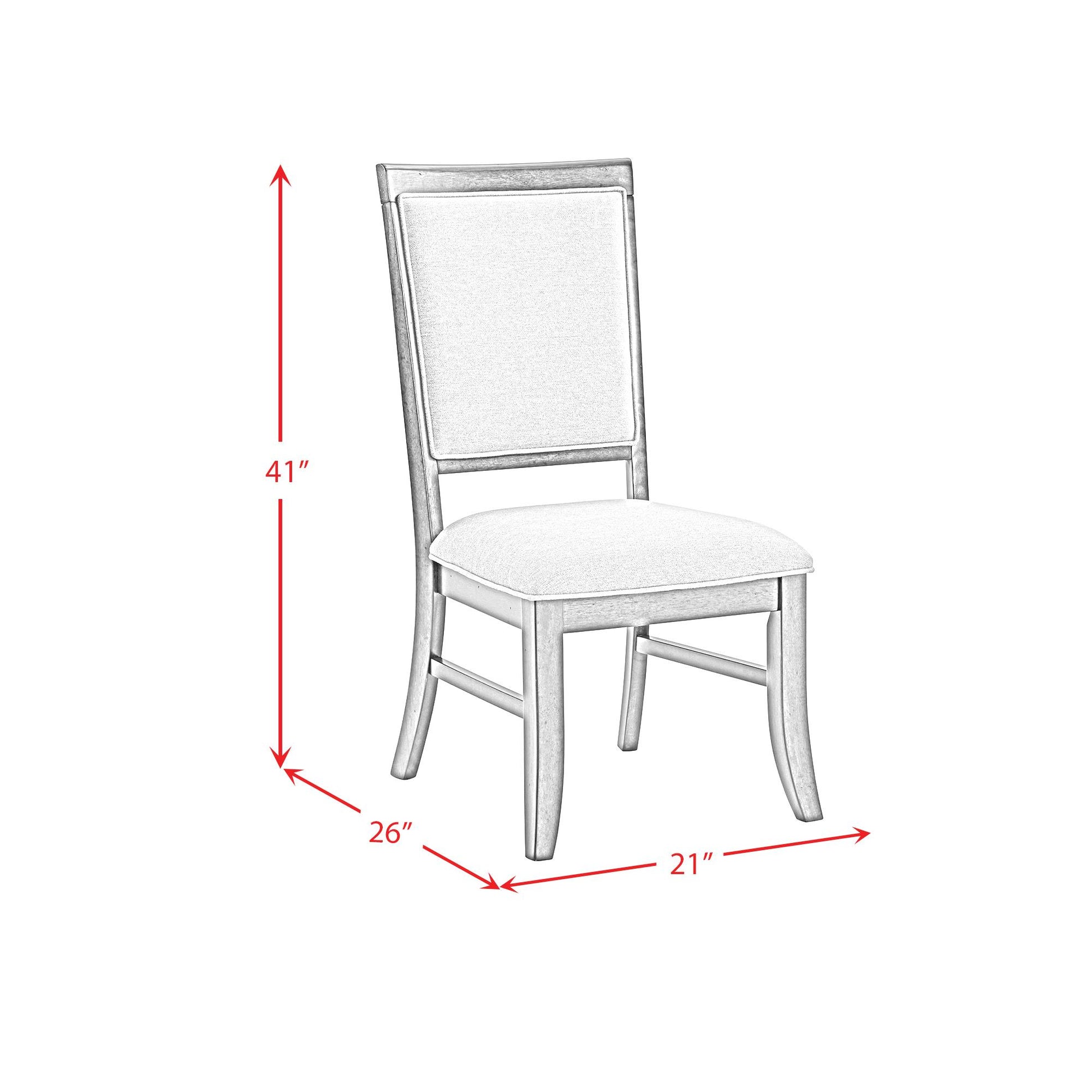  Elements International Phillipe D-5210-5-SC Dining Side Chair IMAGE 11