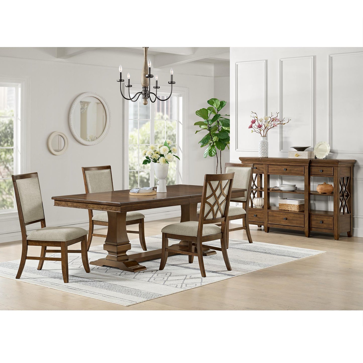  Elements International Phillipe D-5210-5-SC Dining Side Chair IMAGE 3