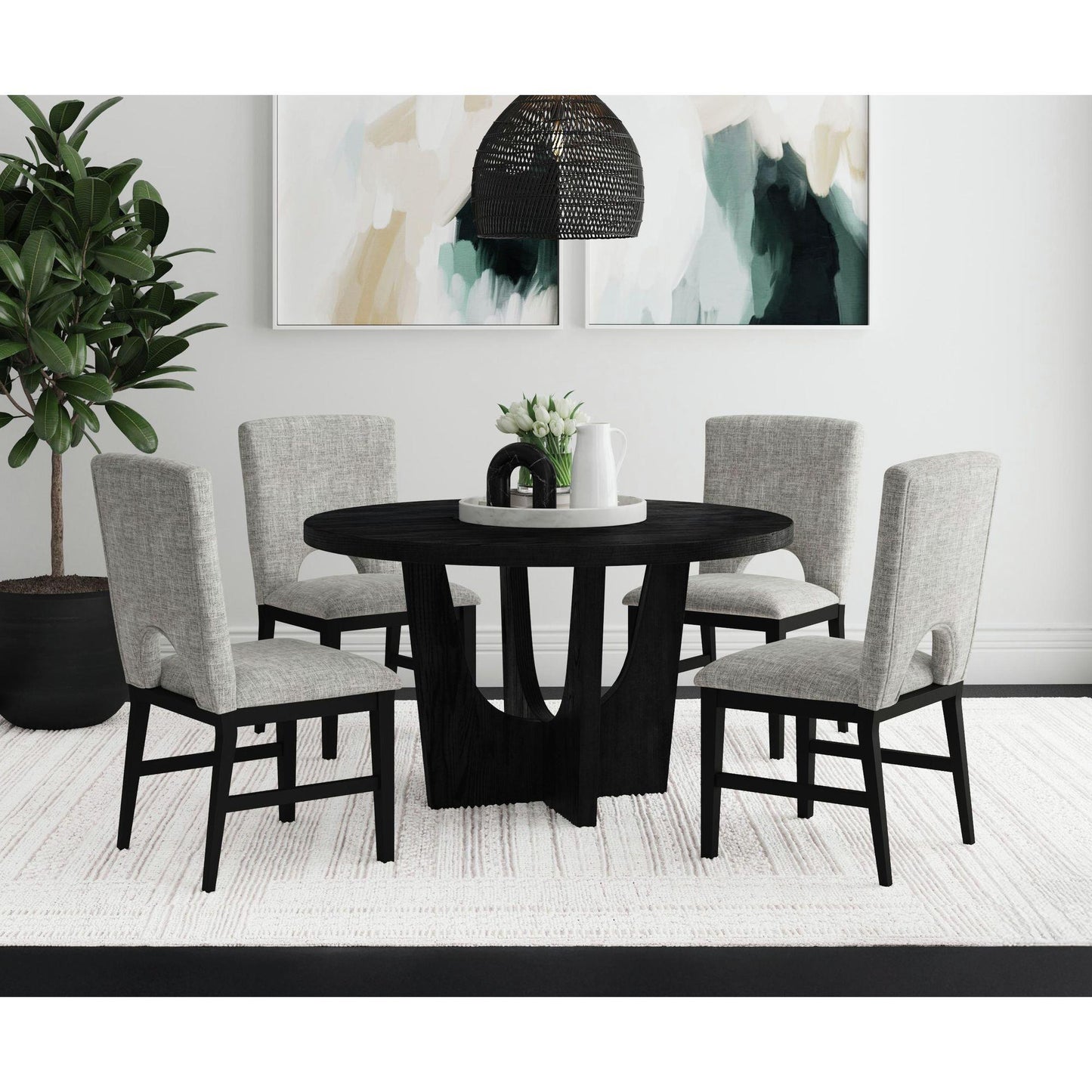  Elements International Oregon D-17380-8-SC Dining Side Chair IMAGE 4