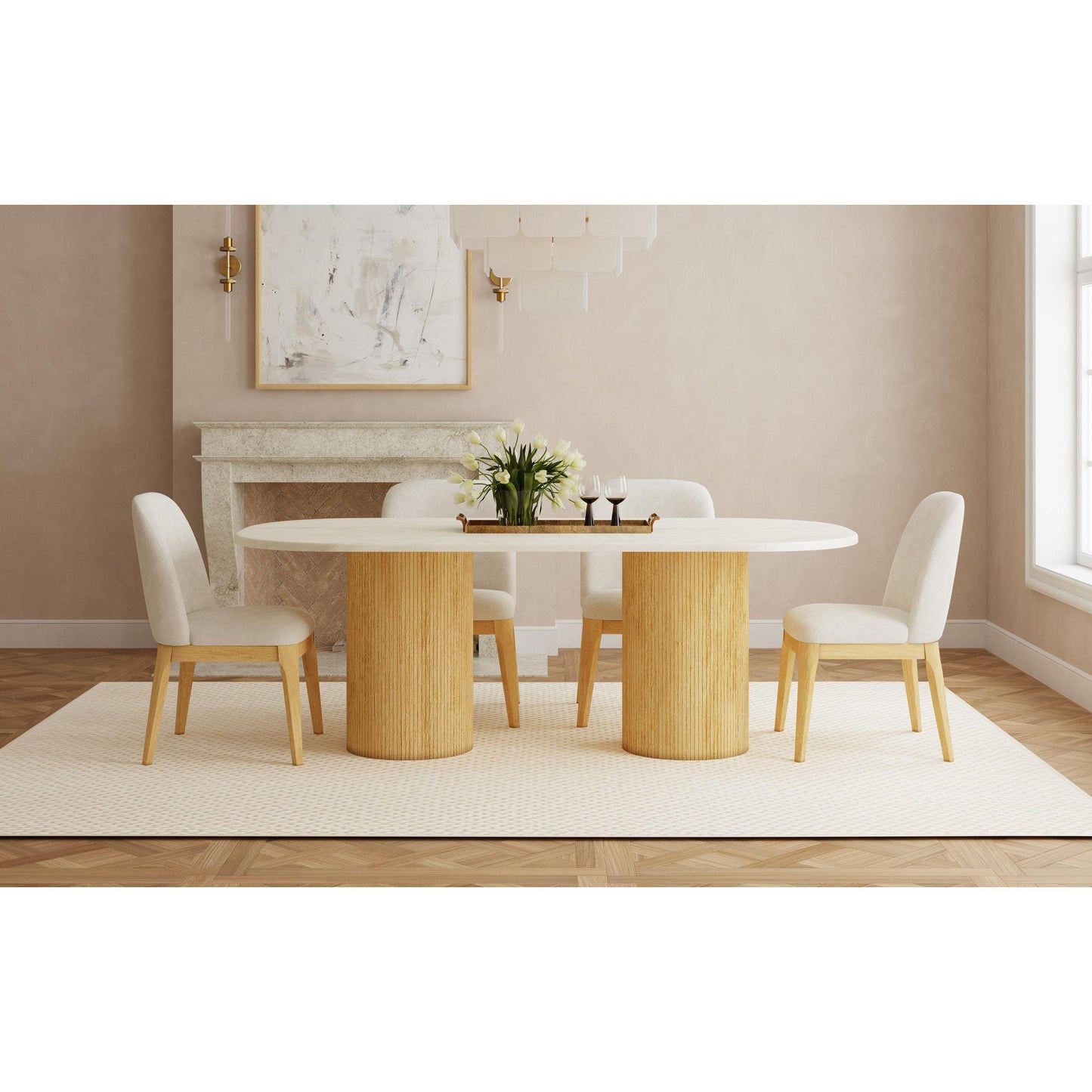  Elements International Sylvie D-16000-6-SC Dining Side Chair IMAGE 4