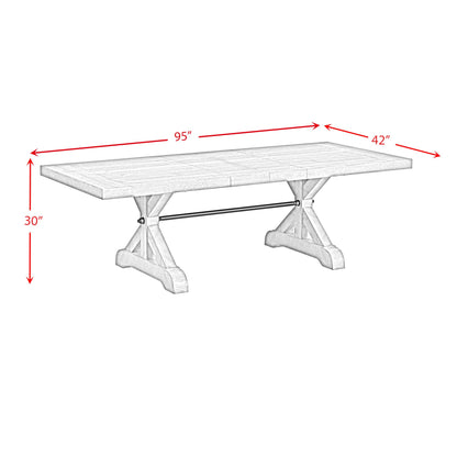  Elements International Yellowstone D-12830-3-DT Dining Table IMAGE 10