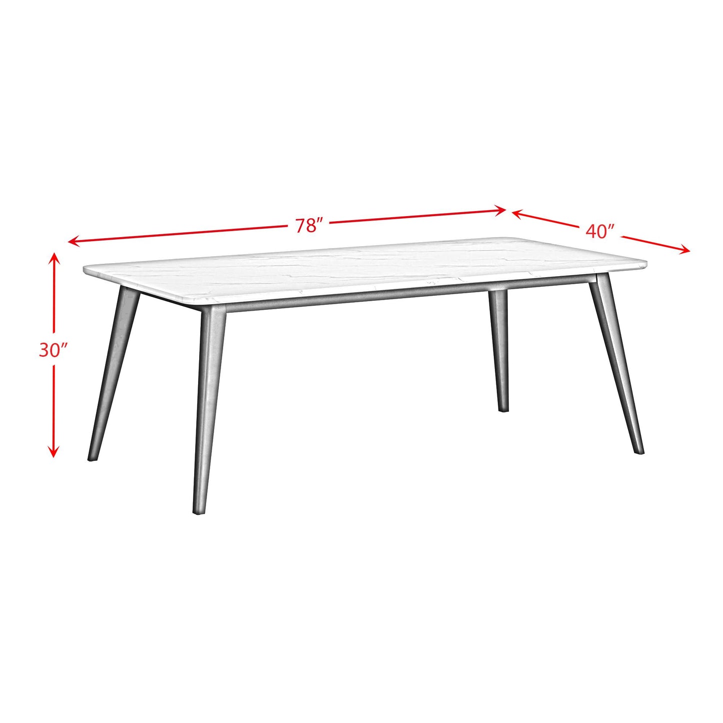  Elements International Marlene D-15850-8-DT Dining Table IMAGE 10