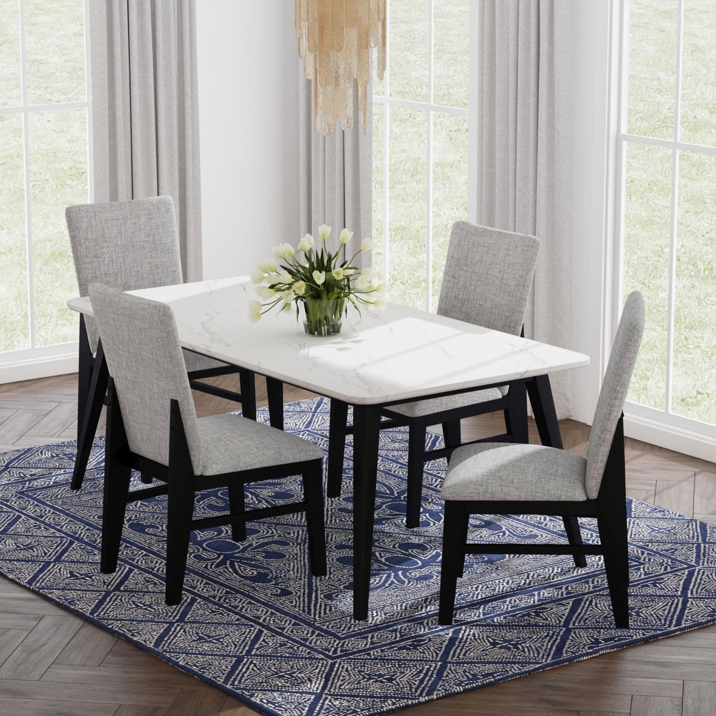  Elements International Marlene D-15850-8-DT Dining Table IMAGE 3