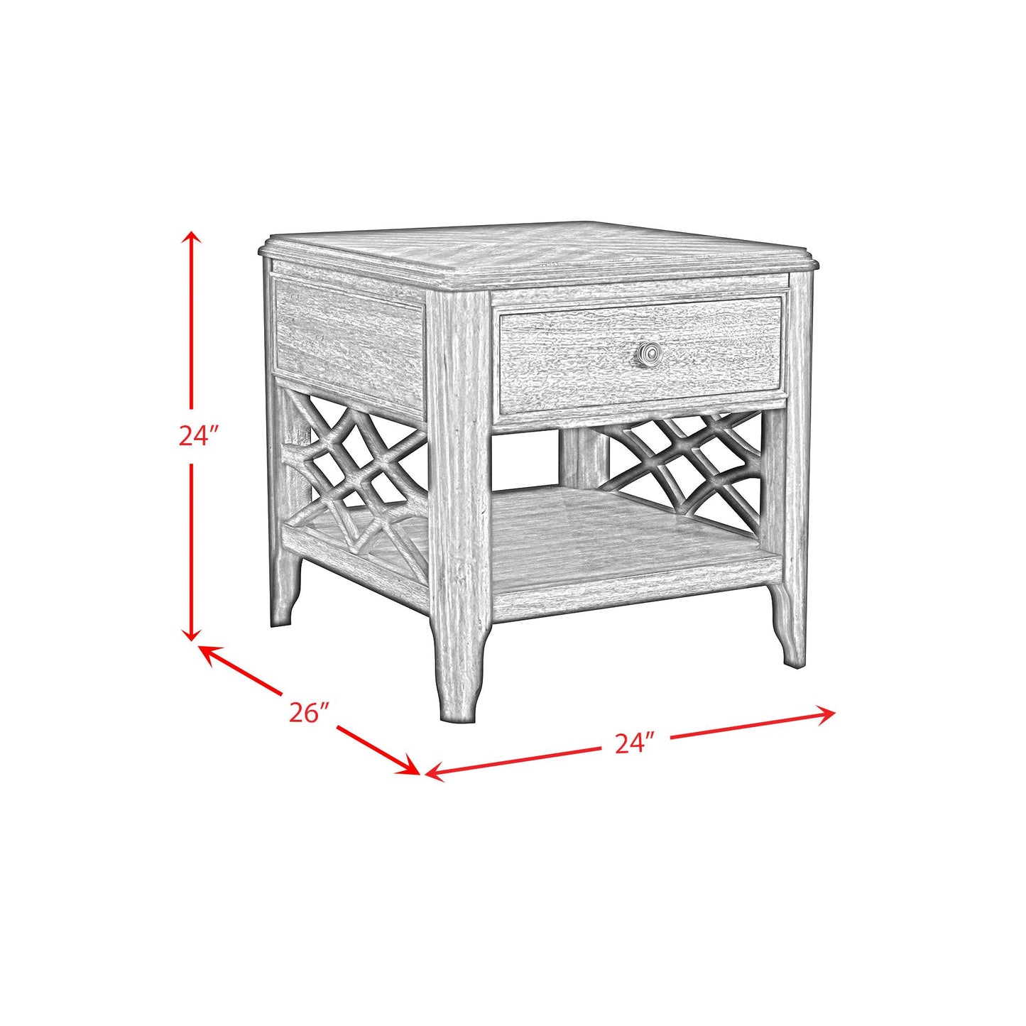  Elements International Phillipe T-5210-5-ET End Table IMAGE 11