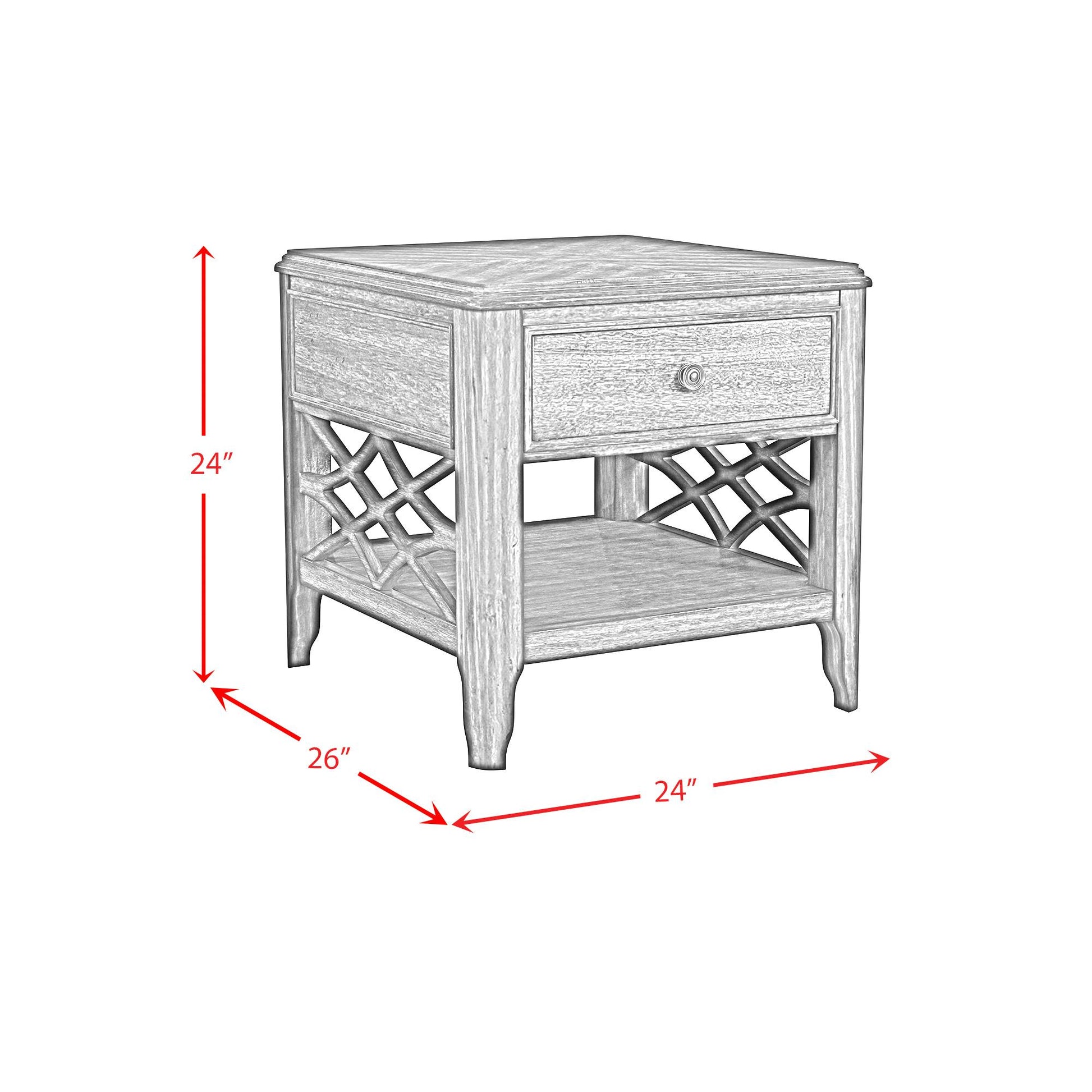  Elements International Phillipe T-5210-5-ET End Table IMAGE 11