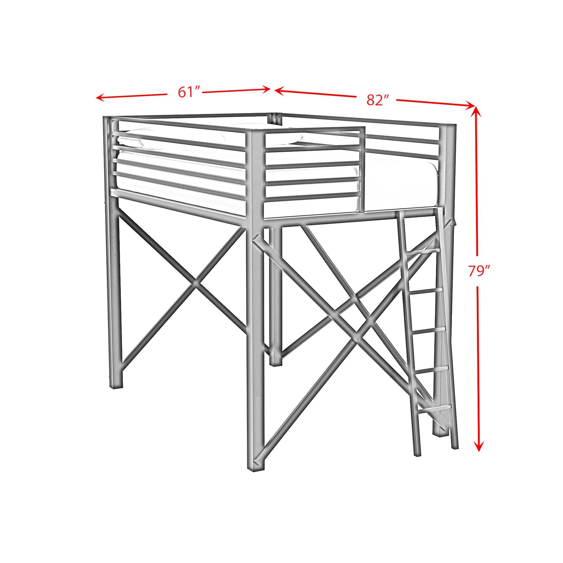  Elements International Talia Y-14090-8-FBK Full Loft Bunk And Ladder IMAGE 7