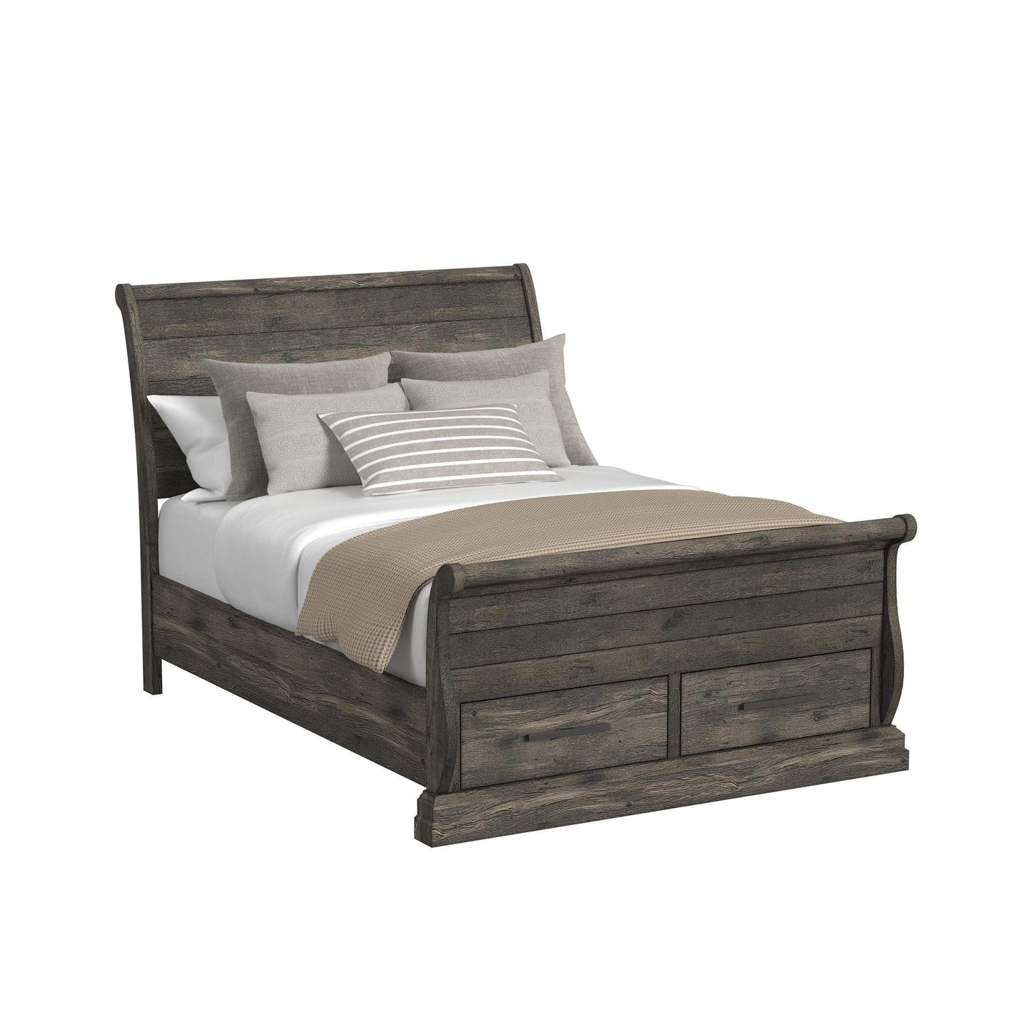  Elements International Park Ridge B-13130-8-FSLB Full Sleigh Storage Bed IMAGE 1