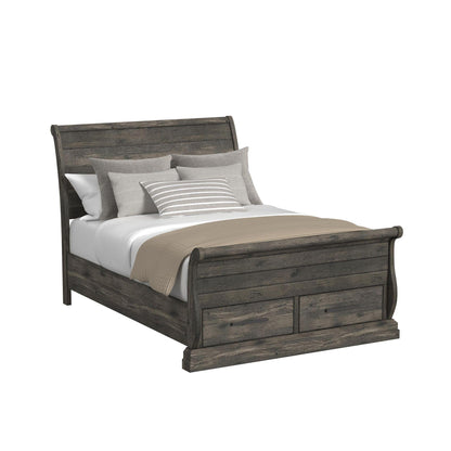  Elements International Park Ridge B-13130-8-FSLB Full Sleigh Storage Bed IMAGE 1