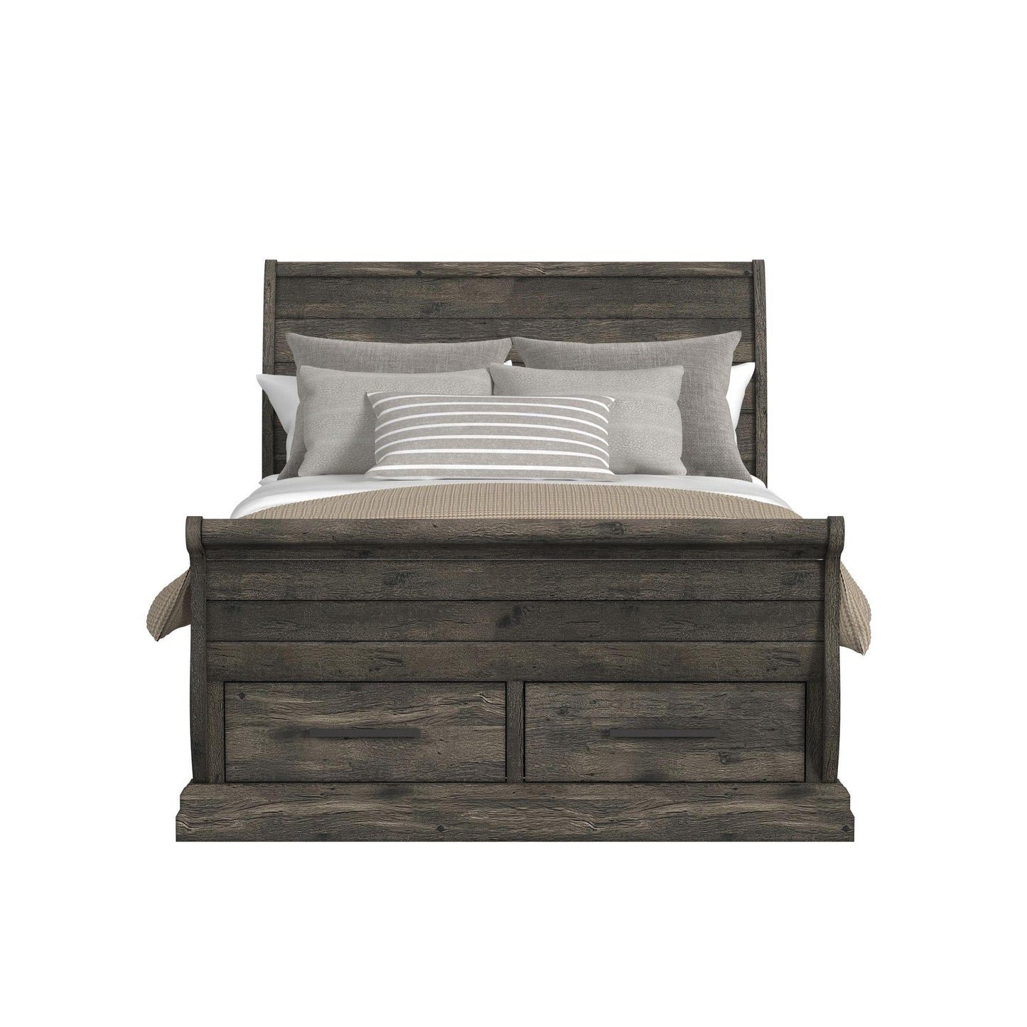  Elements International Park Ridge B-13130-8-FSLB Full Sleigh Storage Bed IMAGE 2