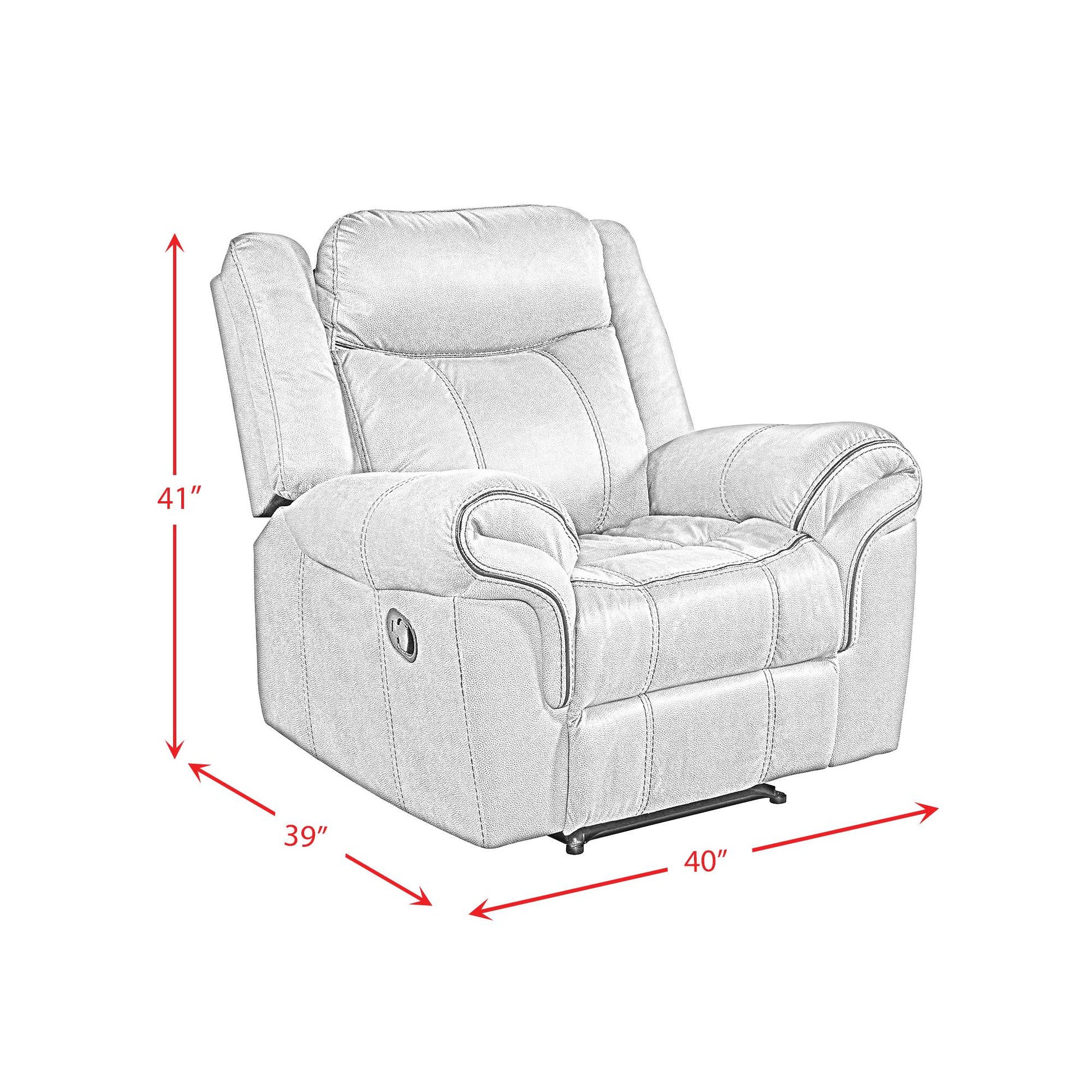  Elements International Sorrento 59928-095-2X Glider Recliner IMAGE 11