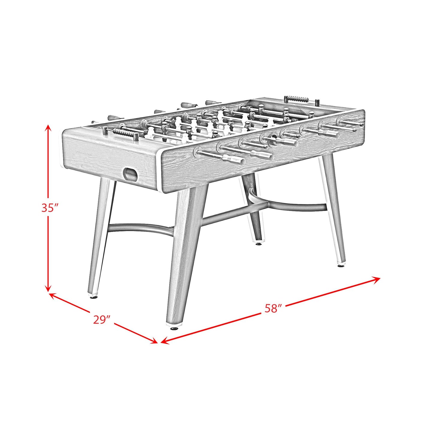  Elements International Amaya G-17860-8-FBE Indoor Foosball IMAGE 13