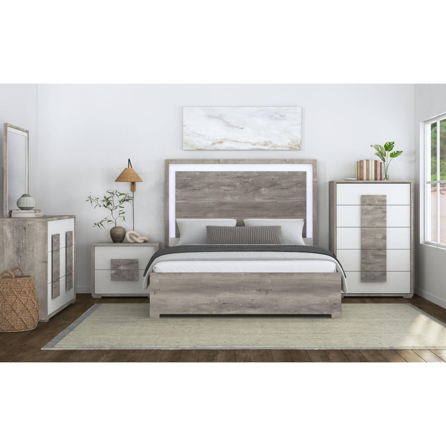  Elements International San Matteo B-16010-7-KBL King Bed IMAGE 3