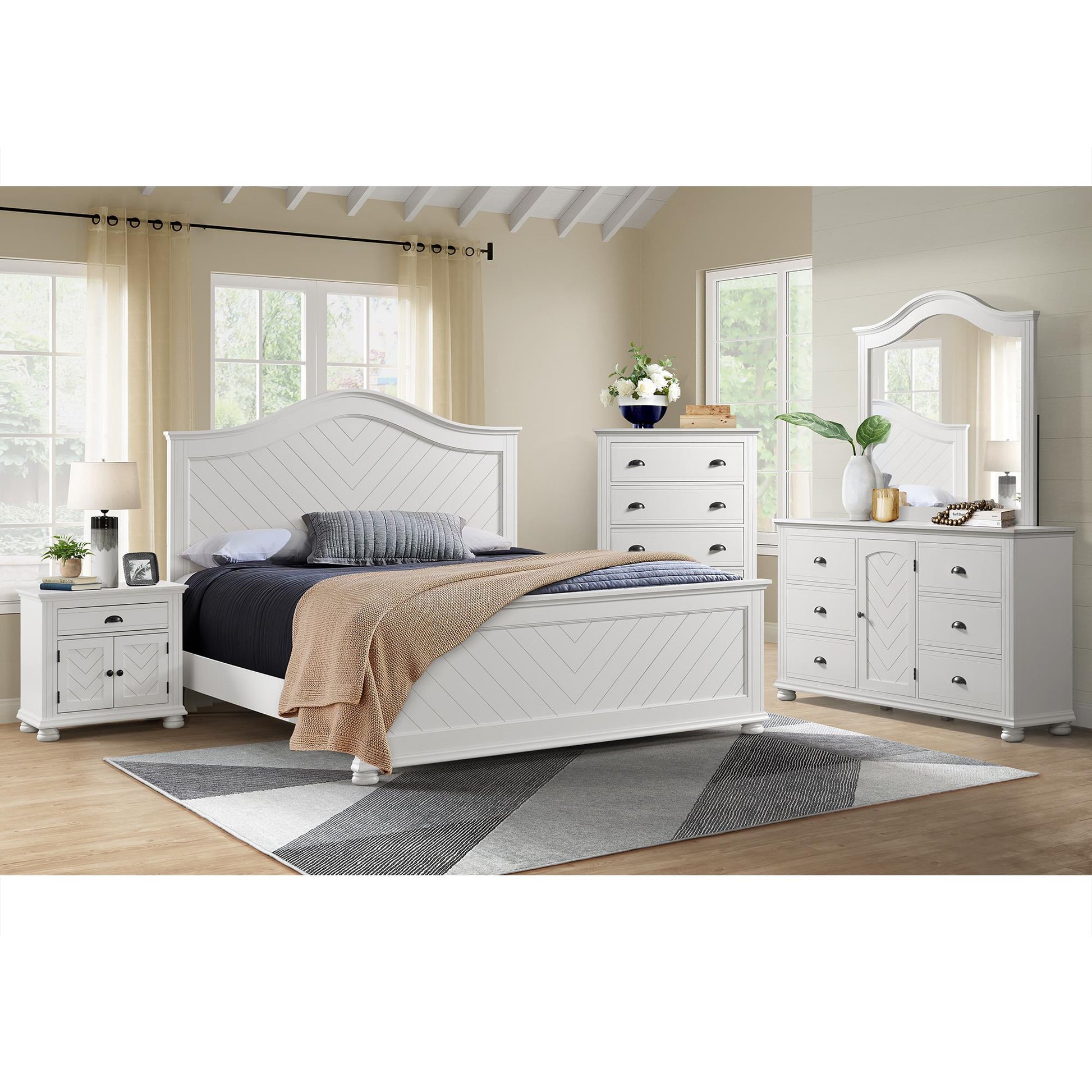  Elements International Kona B-9340-7-KB King Panel Bed IMAGE 3