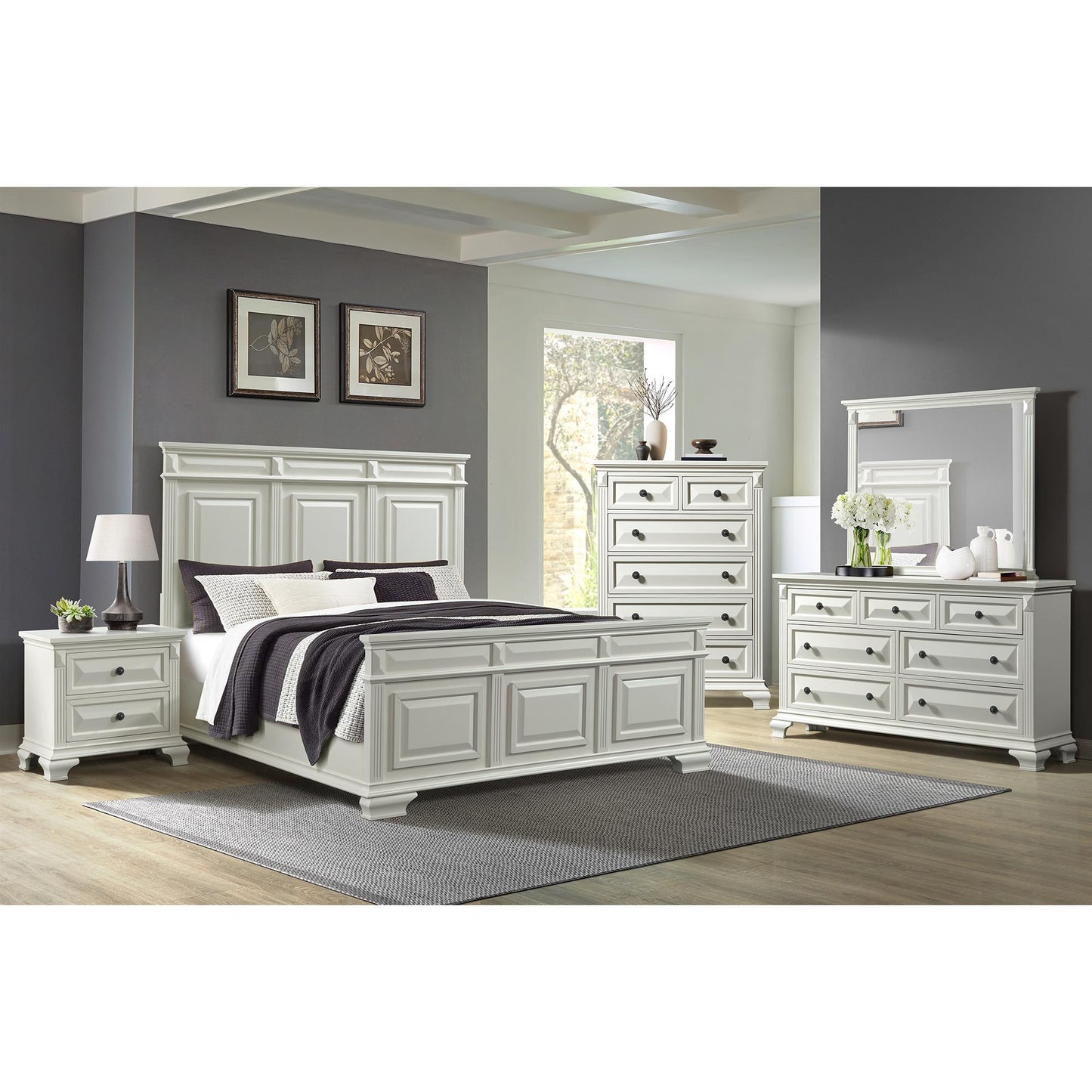  Elements International Bridgestone B-10980-7-KB King Panel Bed IMAGE 3