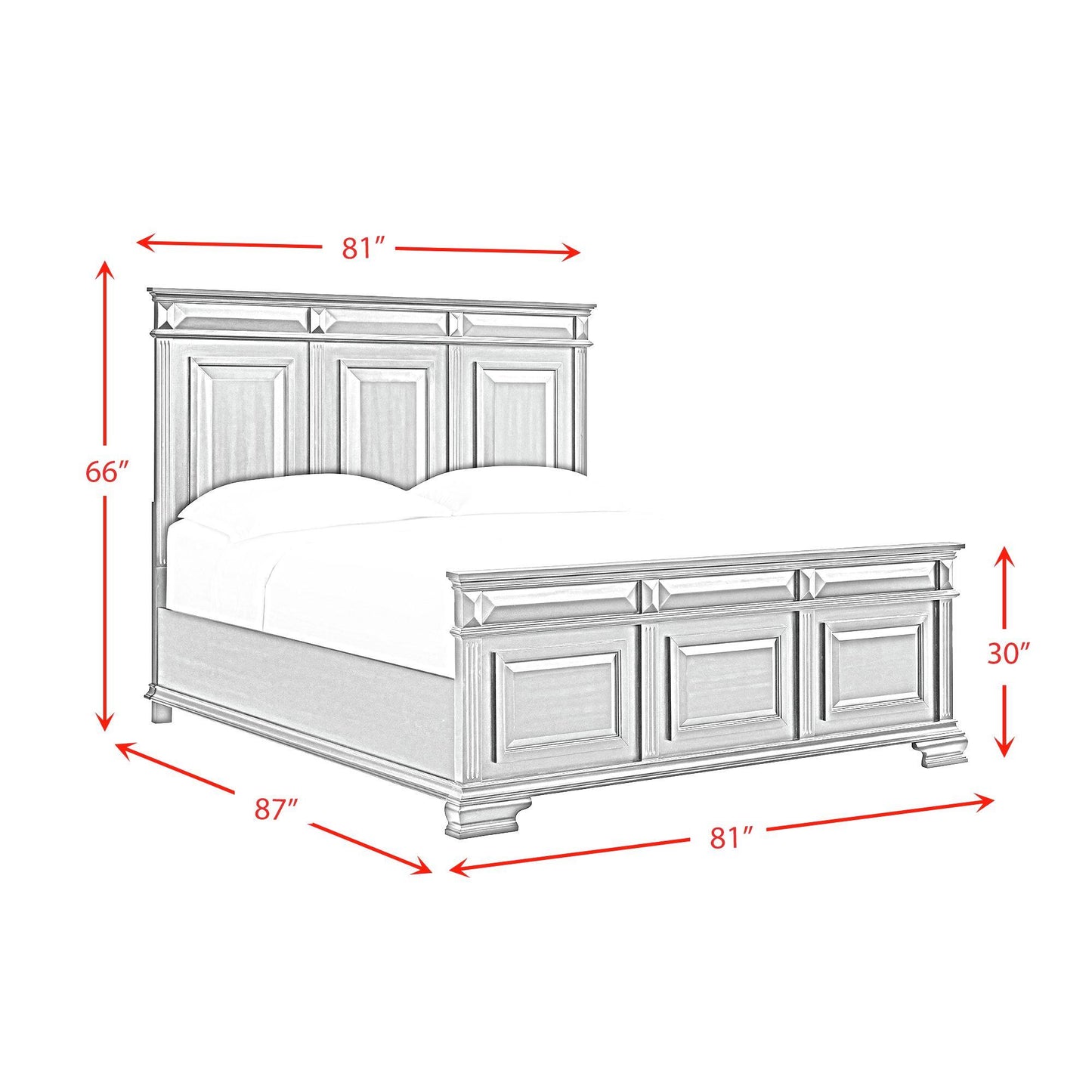  Elements International Bridgestone B-10980-8-KB King Panel Bed IMAGE 8