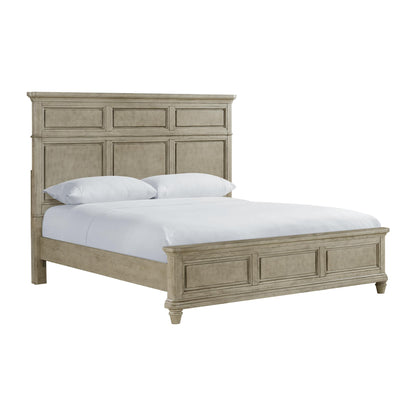 Elements International Whit-Ash B-11360-3-KB King Panel Bed IMAGE 1