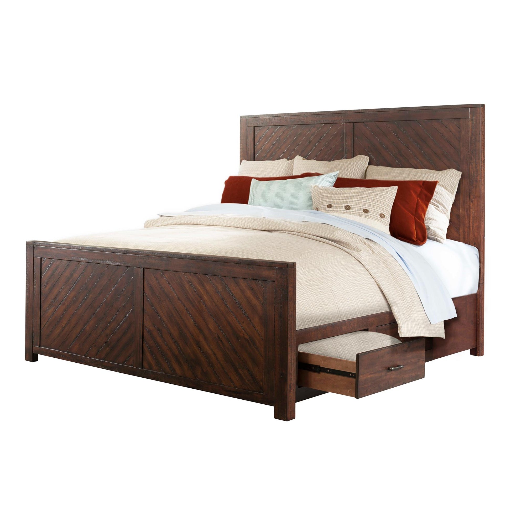  Elements International Jax JX600KB King Platform Storage Bed IMAGE 3
