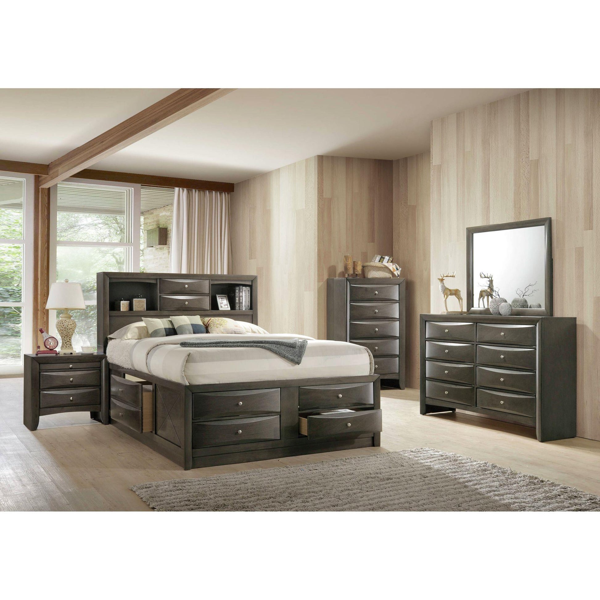  Elements International Emily EG170KB King Storage Bed IMAGE 3