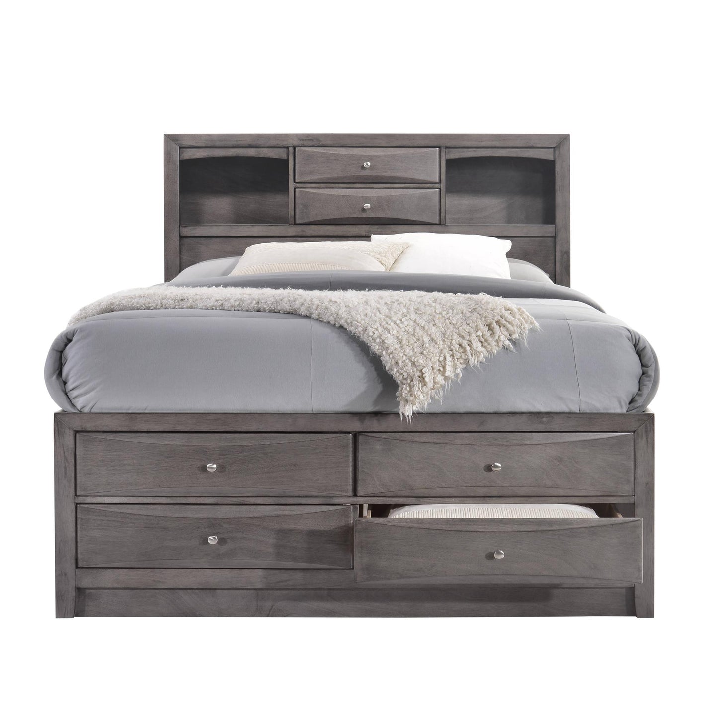  Elements International Emily EG199KB King Storage Bed IMAGE 2