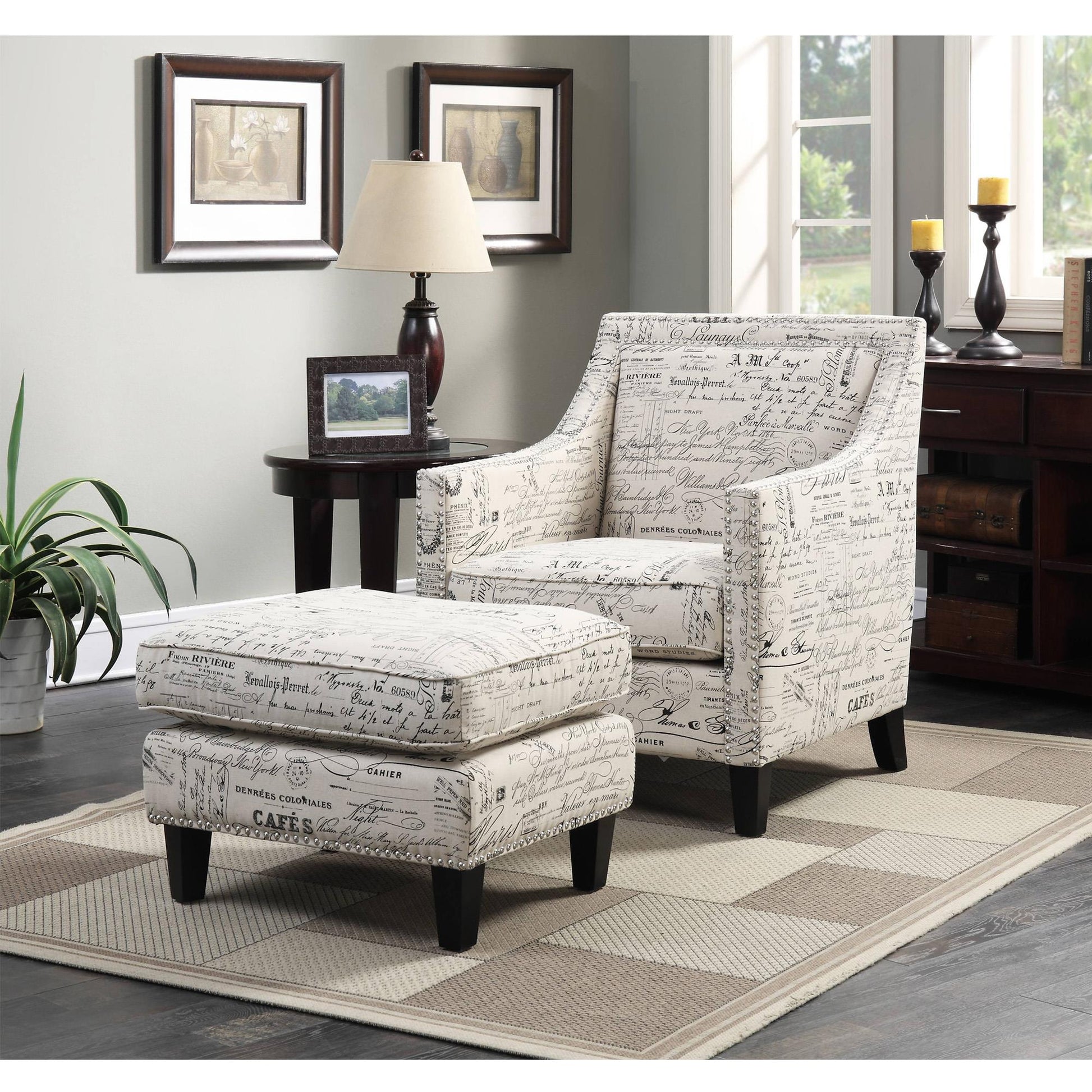  Elements International Erica UER636000CA Ottoman IMAGE 3